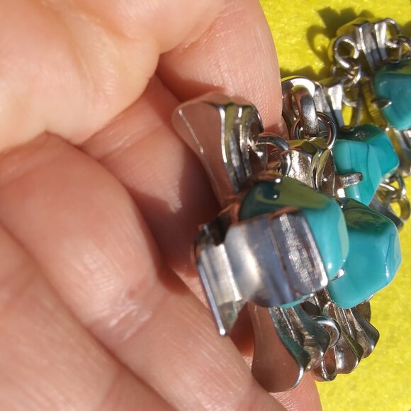 Vintage Castlecliff chunky southwest brutalist vibes statement bracelet - Picture 15 of 16